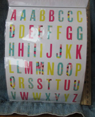 Vintage Jot Sticker SUMMER FUN IMAGES ALPHABET 3 Sheets Scrapbooking SD14