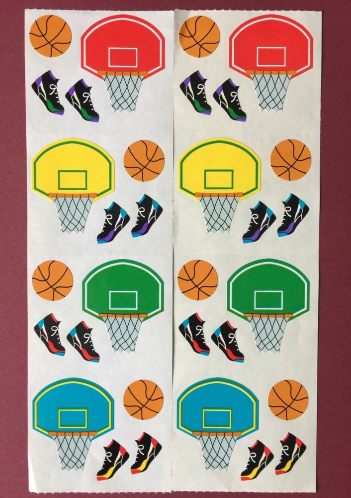 Mrs Grossmans BASKETBALL Stickers AS SHOWN Several Available- Hoop, Shoes