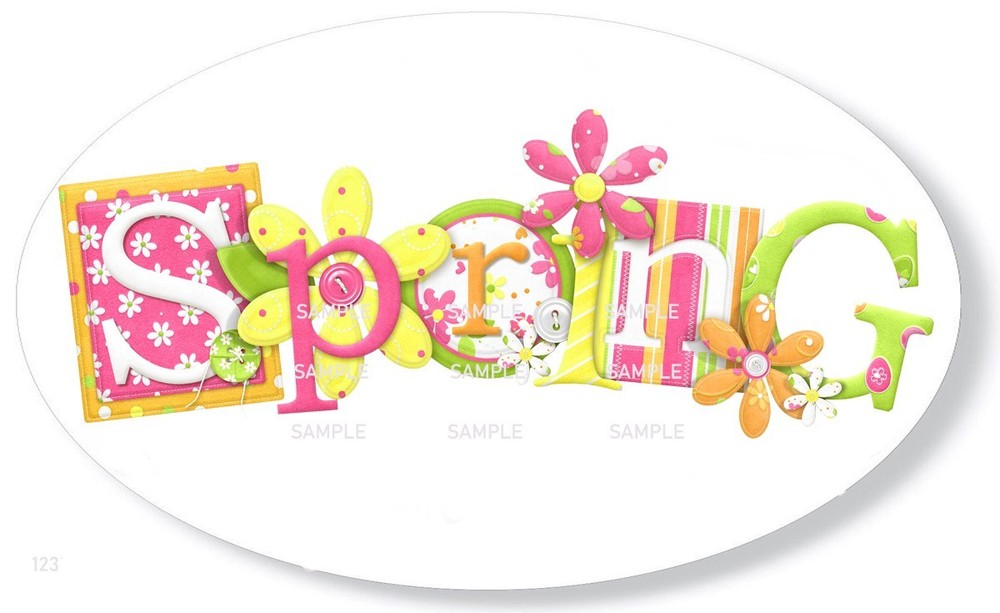 PRETTY SPRING FLOWERS FAVORS OVAL STICKERS ENVELOPE SEALS SCRAPBOOK STICKERS