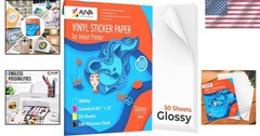 Inkjet Printable Vinyl Sticker Paper – 50 Self-Adhesive