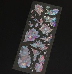 Korean Camellia Chaekgado Holographic Sticker Mother of Pearl Effect DIY Decor