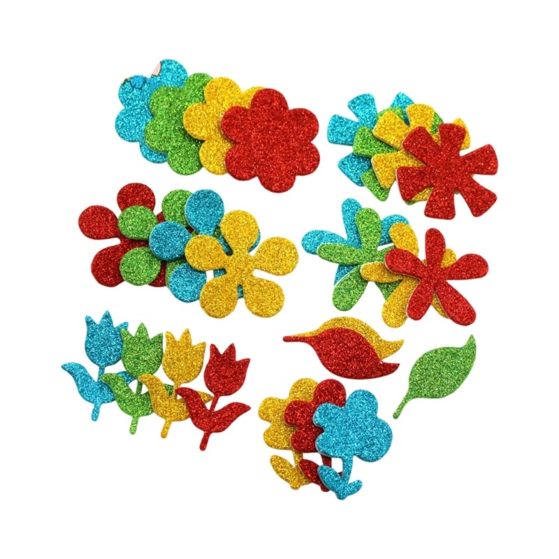 Sparkling Number Star Heart Flower Sticker for Kid Craft Birthday Decoration