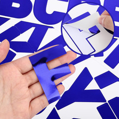 232 Pcs 24 Sheets Blue Large Letter Stickers Alphabet Letter Stickers 2.5 Inch S