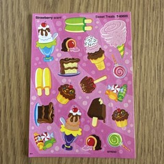 LOT of 20 Vintage TREND Scratch & Sniff Sticker Sheets & Purple Ladybug Stickers