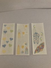 Creative Memories – Lot of 6 Sticker Strips – Baby Boy Theme – New & Used –