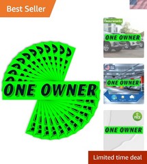 High-Visibility One Owner Windshield Stickers 12-Pack Made in USA 14.5″ x 2.75″