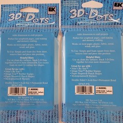 CHOICE- EK Success~ 3D-Dots~ 198 pieces per pack~ Square or Round ~NEW