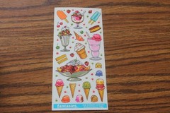 1983 Illuminations Fantasies Sticker sheet Ice Cream Dreams sundae milkshake pop