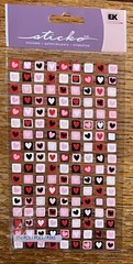 Sticko VALENTINE MINI STAMPS HEARTS Love Valentines Wedding Scrapbook Stickers