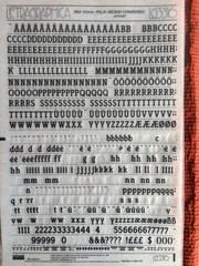 Letraset 3 INSTANT LETTERING Transfer Letters 36pt Italia Medium NICE 2