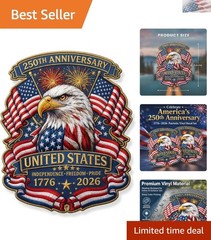 Celebrate America’s 250th Anniversary with 2-Pack Eagle & Flag Vinyl Decals