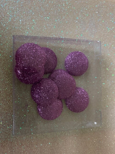 RECOLLECTIONS EXTRA LARGE SIZE LIGHT PURPLE GLITTER DOTS ADHESIVE PURPLE 10PCS