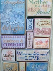 PUNCH STUDIO DIMENSIONAL STICKER 3D GLITTERED MOTHER MOM SAYINGS MOTHER WORDS 3D