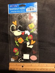 Disney MICKEY & MINNIE MOUSE in Love 3-D stickers magic kingdom 2004 NOS NIP