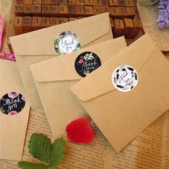 2 Rolls 1000Pcs 1″ Assorted Floral Thank You Stickers Round Sealing Labels
