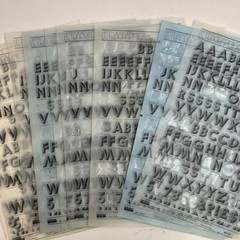 Letraset Upper Case & Num STACK 60pt – 9 Sheets! – LG424