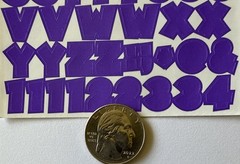 PURPLE SHADOW CHUNKY ALPHABET Stickers(2sheet)Making Memories •Letters•Number•
