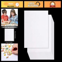80-Piece Sticker Collecting Album with Reusable Double-Sided Pages, 10.6″x8.3
