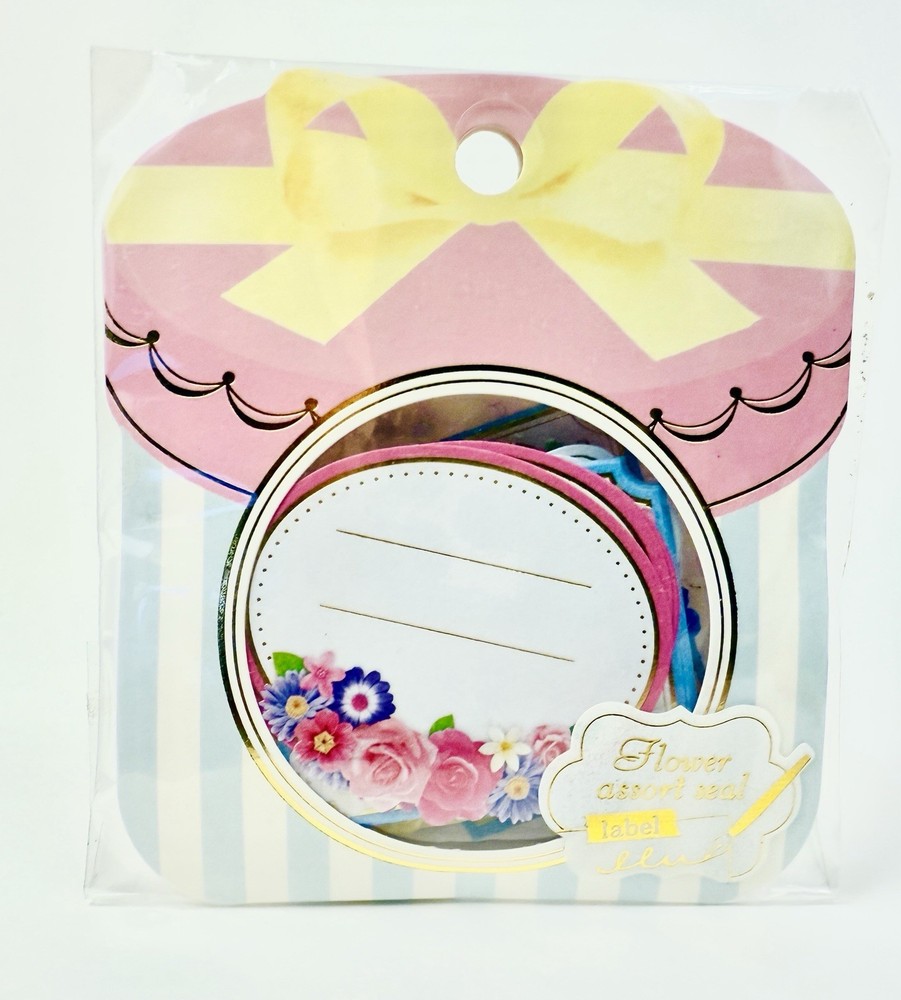 Mind Wave Flower Assort Seal Label Stickers 40pc Japanese Kawaii Stationery