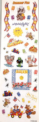 Freckle Press Summer Stickers – NOS Animal BBQ Beach Pool Scrapbook Sheets RARE