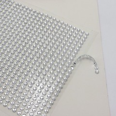 6 Sheets of 850pcs Clear 3mm Bling Round Rhinestones Gem Self-Adhesive Stickers