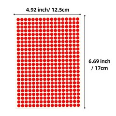 4080 Pcs Small Colored Dot Stickers 1/4″ 3/8″ & 1/2″ Round Circle Stickers Ti…