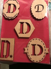 Wooden Stickers Letters P,T,R,F,D,L. NEW Scrapbook Craft Monogram Initial Alpha