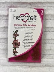Heartfelt Creations Sunrise Lily Wishes HCPC-3721 Cling Stamps