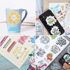 200pcs Waterproof Motivational Stickers – Perfect for Water Bottles & Laptops