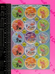 Horiechaly Gardenia Flower Scented Scratch & Sniff Flamingo Stickers