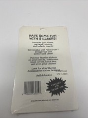 Rare Vtg Ambassador Glitter Super Stickers Hearts