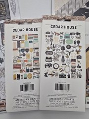 American Crafts Cedar House Vintage Male themed Scrapbook Bundle Paper dies more