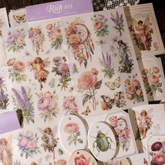 Fairy Rub-on Transfer Stickers 2 Sheets Use for Fabric Paper Wood Chips DIY