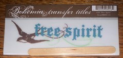My Mind’s Eye BOHEMIA RUB ON TRANSFER TITLES “Free Spirit“ SCRAPBOOK CRAFT Card