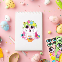 36 Sheet Easter Stickers with Chick Bunny Sheep Egg Pattern for Kids Decorations