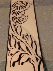 3D RECOLLECTIONS WHITE BROWN FELT FLORAL EMBELLISHMENTS 3 PCS RARE 3D #2