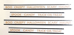 K&Company Halloween Words Cardstock Stickers 4pc RARE Scrapbooking New