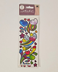Sticko GIRLY HEARTS Multicolor Stickers 2 sheets per pack/54 pieces Discontinued