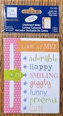 Deja Views LITTLE YELLOW BICYCLE Baby Girl Chipboard Look At Me..I”M…Adorable