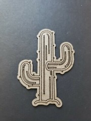 Chipboard Scrapbooking laser scored and cut die cut embellishment Cactus #1