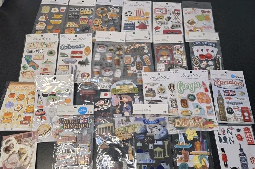 29pks NEW Recollections Scrapbooking Stickers Crafts Dyi Travel Destinations
