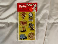 Vintage Stickers Scratch N Sniff Russ Puffy PIZZA Package SEALED Rare Scented