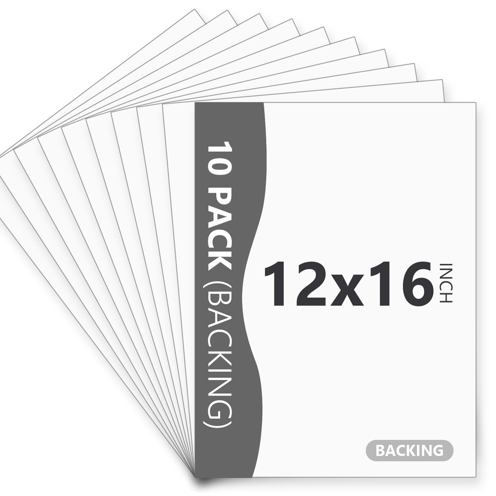 Backing Boards 12×16 Inch Uncut White Mats AcidFree Art Prints 10 PCS