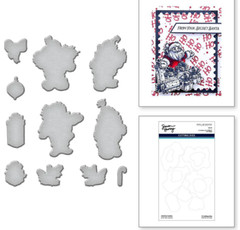 Spellbinders Simon Hurley Sketched Santas Coordinating Etched Dies s6-241