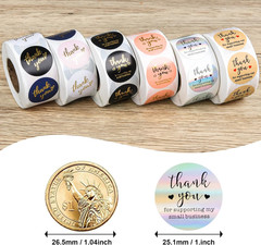 Thank You Stickers Small Business – 6 Rolls 3000 Pieces Thank You for Supporting