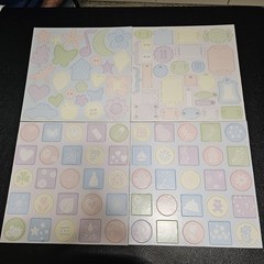 Lot: 28 Chip Board Die Cuts 12″ x 12″ Sheets 100’s Shapes, Tags, Alpha, Symbols