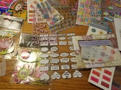 Large Lot of Assorted Scrapbook Stickers Accessories and More