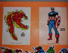 VTG MARVEL PUFFY STICKERS SHEET 10 X 12 1984 + 3 MARVEL STICKERS