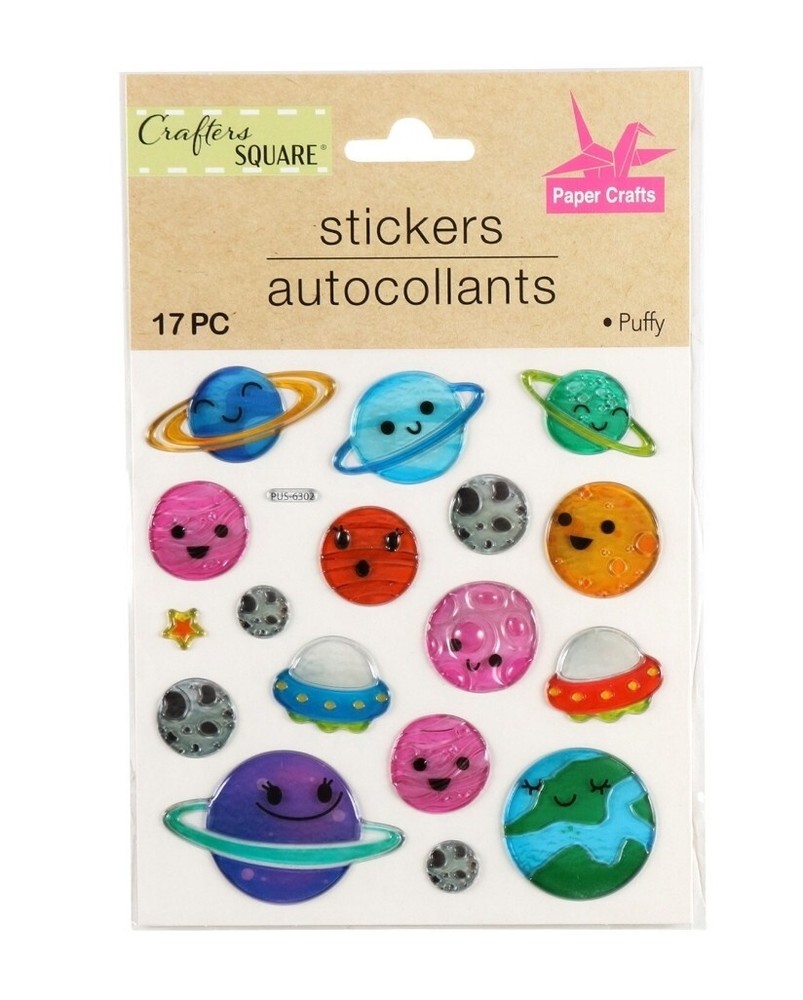 3D Puffy Planet Stickers For Scapbooking And Crafts