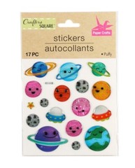 3D Puffy Planet Stickers For Scapbooking And Crafts